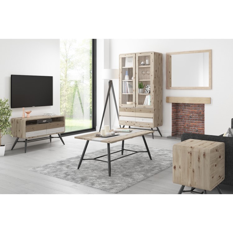 Kuta Reclaimed Wood TV Unit - Industrial Style TV's up to 36"