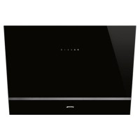 Smeg 80cm Angled Chimney Cooker Hood - Black Smeg 80cm Angled Chimney Cooker Hood - Black