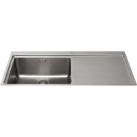 GRADE A2 - CDA KVF21RSS Designer Single Extra Large Bowl Sink Flush Fit - Right Hand Drainer