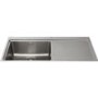 GRADE A2 - CDA KVF21RSS Designer Single Extra Large Bowl Sink Flush Fit - Right Hand Drainer