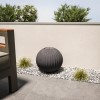 Matt Grey Ceramic Ball Water Feature with LED Lights