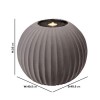 Matt Grey Ceramic Ball Water Feature with LED Lights