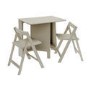 Beige Drop Leaf Dining Table Set with 2 Chairs - Seats 2 - Kylee