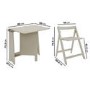 Beige Drop Leaf Dining Table Set with 2 Chairs - Seats 2 - Kylee