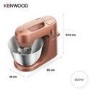Kenwood KZM35.000RD Go Stand Mixer 4L 800W – Clay Red