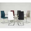 Glass Dining Table with Chrome Base - Seats 6 - Vida Living Kalmar