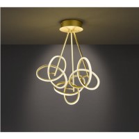 Gold Chandelier with 3 Statement Hoops - Eliot 