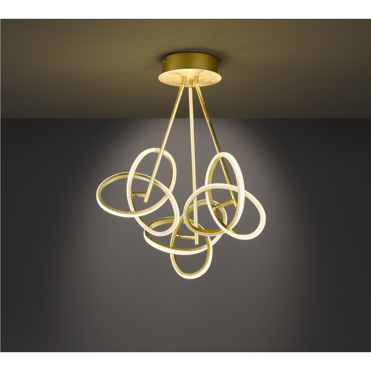 Gold Chandelier with 3 Statement Hoops - Eliot 