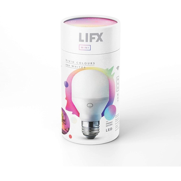 LiFX Smart Mini Colour and White WiFi LED Light Bulb with E27 Screw Ending