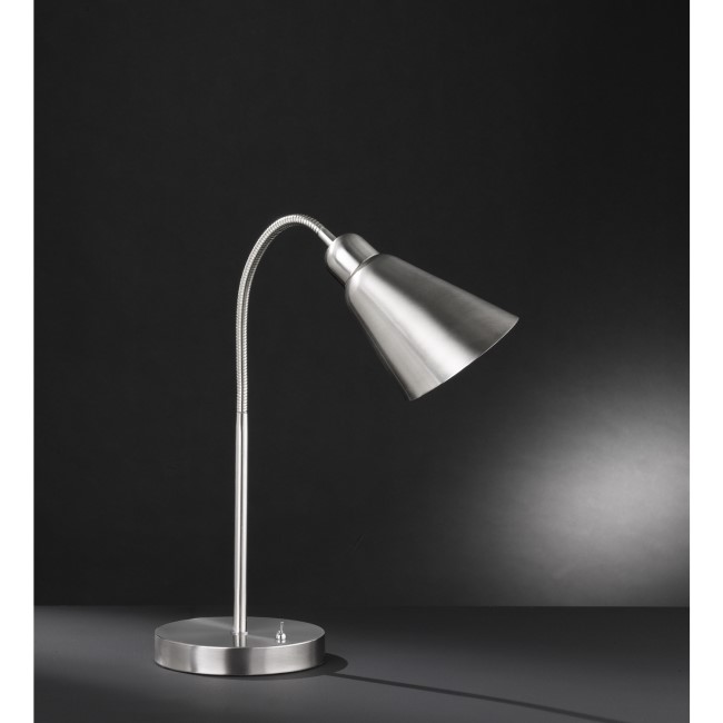 GRADE A1 - Desk Lamp in Chrome & Flexible - Maurice