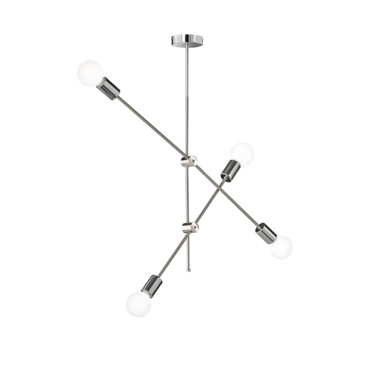 GRADE A1 - WOFi Modern 4 Light Pendant Light with Matt Nickel Finish - Sara Range