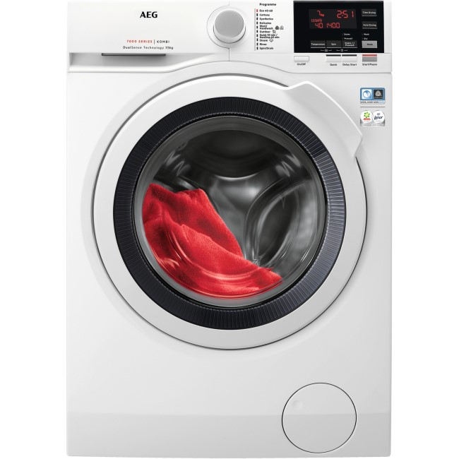 AEG DualSense 7kg  Wash 5kg Dry Freestanding Washer Dryer - White