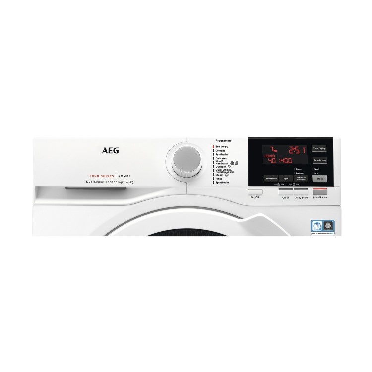 AEG DualSense 7kg  Wash 5kg Dry Washer Dryer - White