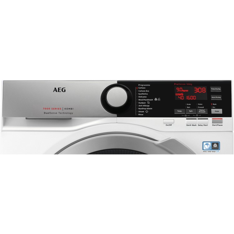 AEG 7000 Series 9kg Wash 6kg Dry 1600rpm Freestanding Washer Dryer - White