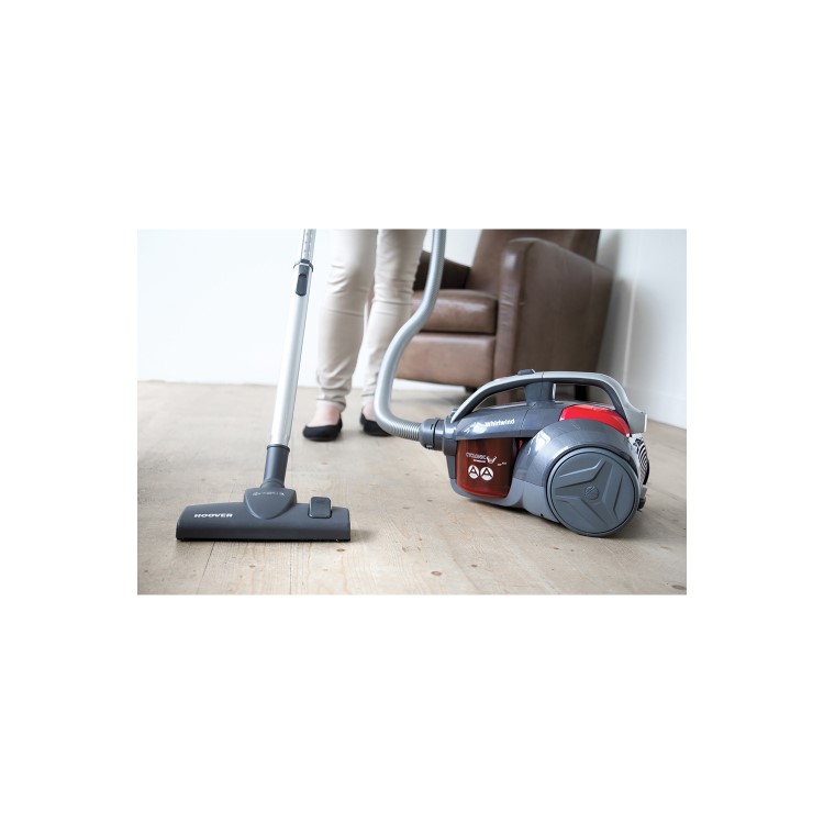 Hoover LA71WR10 Lander 700W Cylinder Vacuum Cleaner - Grey & Red