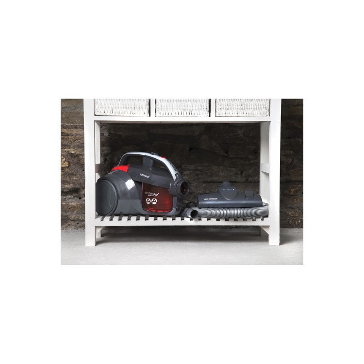 Hoover LA71WR10 Lander 700W Cylinder Vacuum Cleaner - Grey & Red
