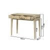 Small Solid Mango Wood Console Table with Fluted Detail Drawers - Linea