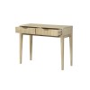 Small Solid Mango Wood Console Table with Fluted Detail Drawers - Linea