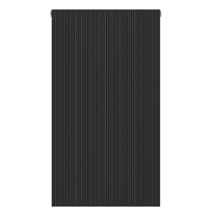 Black Designer Vertical Single Panel Radiator 800 x 440mm - Laguna