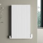 GRADE A1 - White Designer Fluted Vertical Radiator 800 x 440mm - Laguna