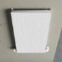 GRADE A1 - White Designer Fluted Vertical Radiator 800 x 440mm - Laguna
