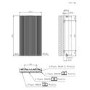 GRADE A1 - White Designer Fluted Vertical Radiator 800 x 440mm - Laguna