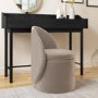 Mink Velvet Dressing Table Chair with Ottoman Storage - Leah