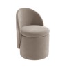 Mink Velvet Dressing Table Chair with Ottoman Storage - Leah