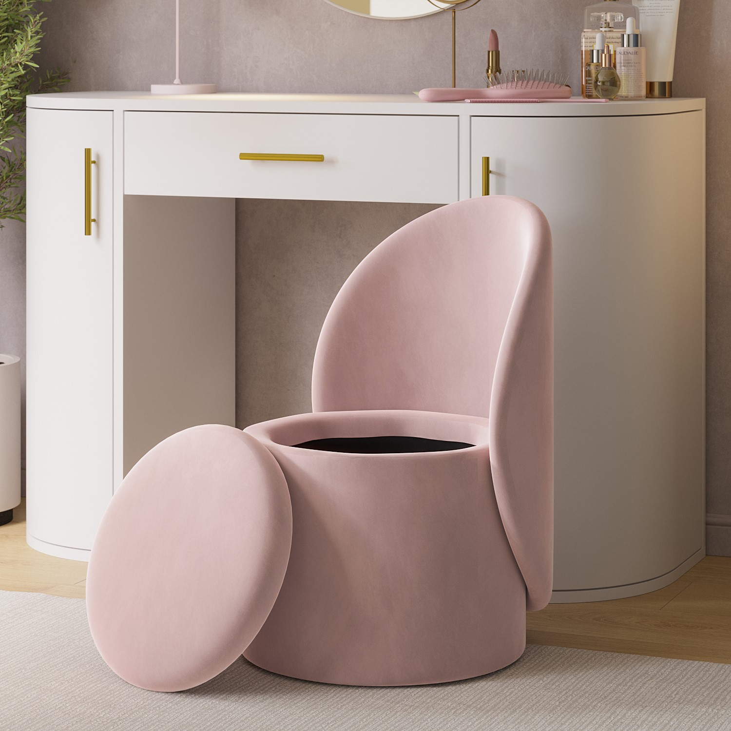 Dressing Table Stool Makeup Stool With Back Dressing Table Vanity