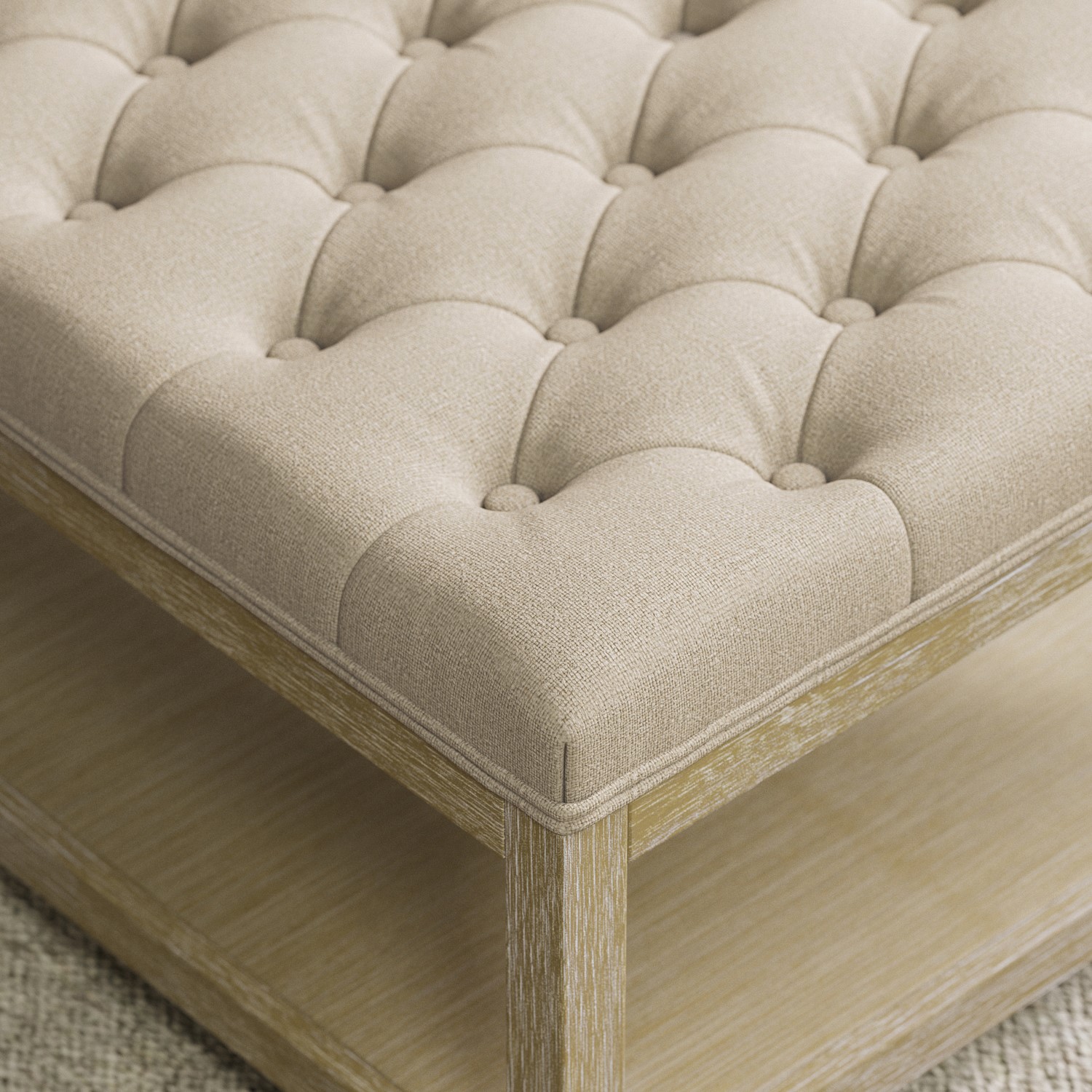 Buttoned shop coffee table