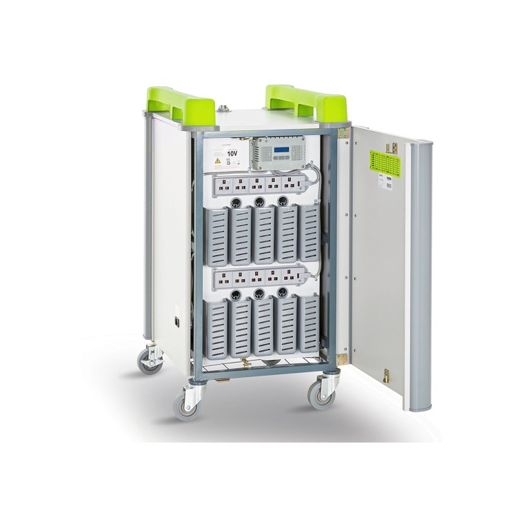 LapCabby 10V - 10 laptops or chromebooks up to 19' - vertical storage 2 Sliding shelves