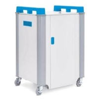 LapCabby 16 Laptops or Chromebooks and Tablets up to 19" Sliding Tray Charging Trolley