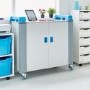 LapCabby 16V - 16 laptops or chromebooks up to 19' - vertical storage 4 Sliding shelves