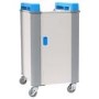 LapCabby 16 Port Charging Trolley Vertical Compact charges 16 devices up to 17 screen size – laptops and Chromebooks including protective cases.