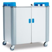 Box Opened LapCabby LAP32VBL 32V Charging Trolley with 32 Vertical Bays for Laptops & Chromebooks