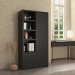 Tall Black Wooden Office Cupboard - Larsen