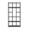 Tall Black Metal Industrial Bookshelves - Larsen