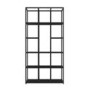 Tall Black Metal Industrial Bookshelves - Larsen