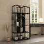Tall Black Metal Industrial Bookshelves - Larsen
