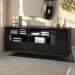 Matt Black Office Sideboard with Storage - Larsen