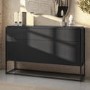 Matt Black Office Storage Cabinet - Larsen