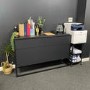 Matt Black Office Storage Cabinet - Larsen