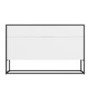 White Ribbed Office Storage Cabinet - Larsen