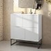 White Ribbed Multi-Storage Filing Cabinet - Larsen