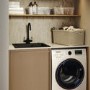 GRADE A1 - Single Bowl Black Inset Composite Sink with Tap Deck - Enza Laurie