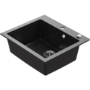 Single Bowl Black Inset Composite Sink with Tap Deck - Enza Laurie