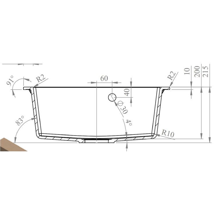 Single Bowl White Composite Inset Kitchen Sink - Enza Laurie