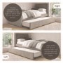 Single Guest Bed with Trundle in Grey Velvet - Layla