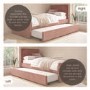 Single Guest Bed with Trundle Bed in Pink Velvet - Layla