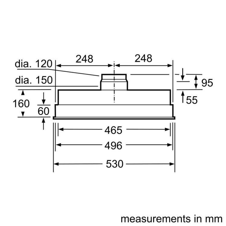 Refurbished Siemens iQ300 53cm Canopy Cooker Hood Silver